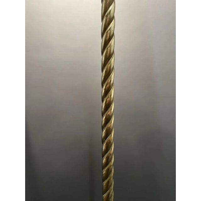 Vintage Brass Floor Lamp, 1950s For Sale - Image 4 of 8