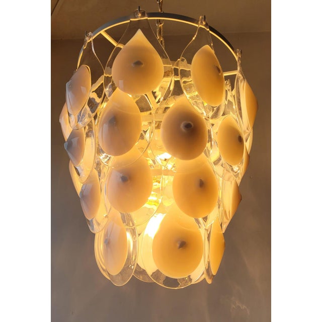 Mid-Century Modern Opal Glass Pendant Lamp by Gino Vistosi, 1960s For Sale - Image 3 of 15