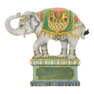 Trompe L'oeil Elephant, Free-Standing Fire Screen