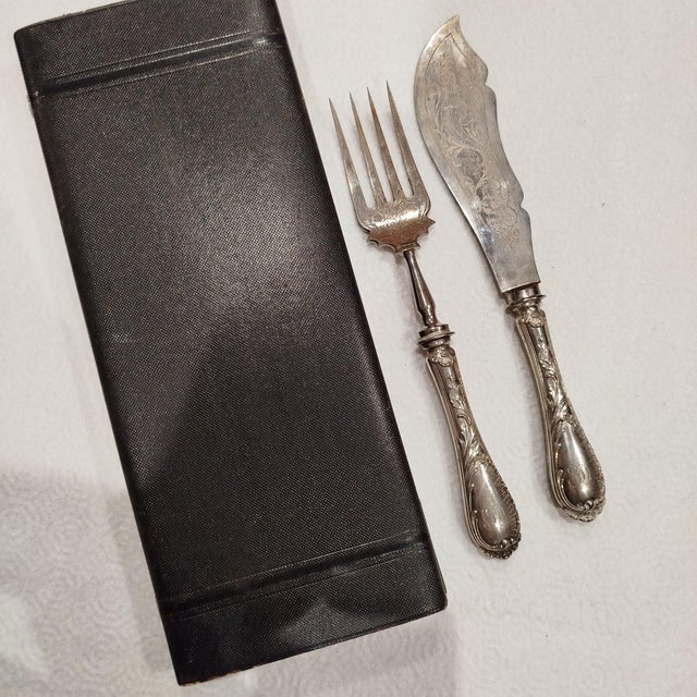 Silver Cutlery Set, 1800s, Set of 2 For Sale - Image 12 of 18
