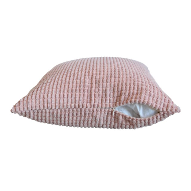 Rose Pink Ultra Soft Plush Feather/Down Pillow 18” Square For Sale In Los Angeles - Image 6 of 7