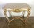 19th C. French Painted & Parcel Gilt Table W/ Marble Top For Sale - Image 12 of 17