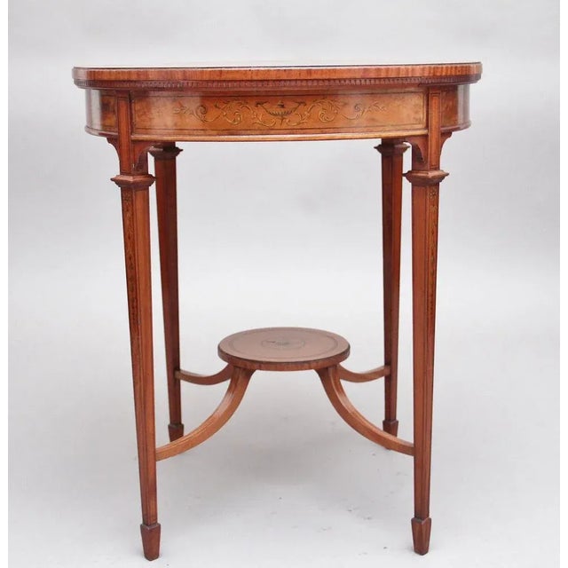 19th-Century Satinwood Occasional Table For Sale - Image 9 of 9