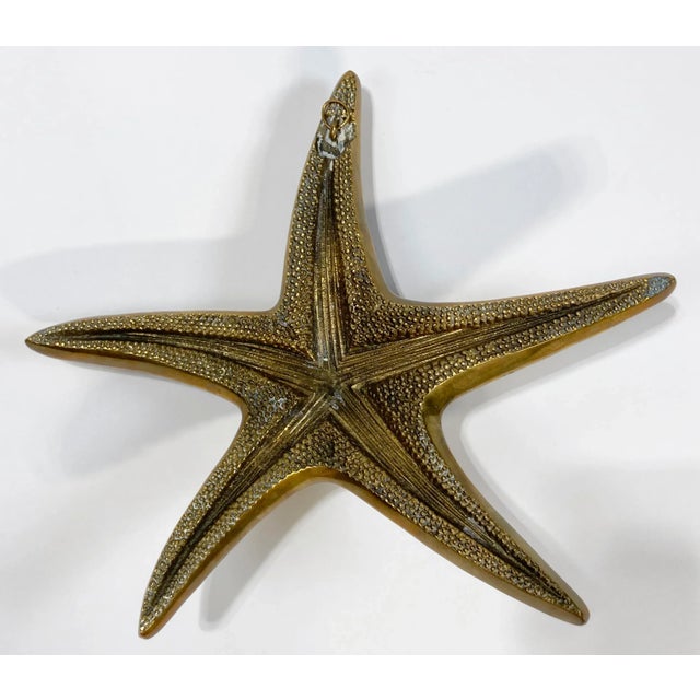 Mid 20th Century Vintage Brass Starfish Paper Weight For Sale - Image 5 of 7