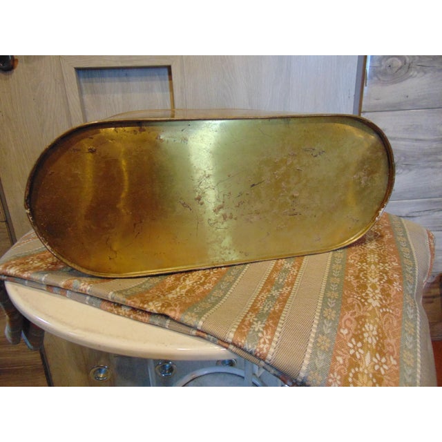 1970s Vintage Brass Wood Container, 1970s For Sale - Image 5 of 6