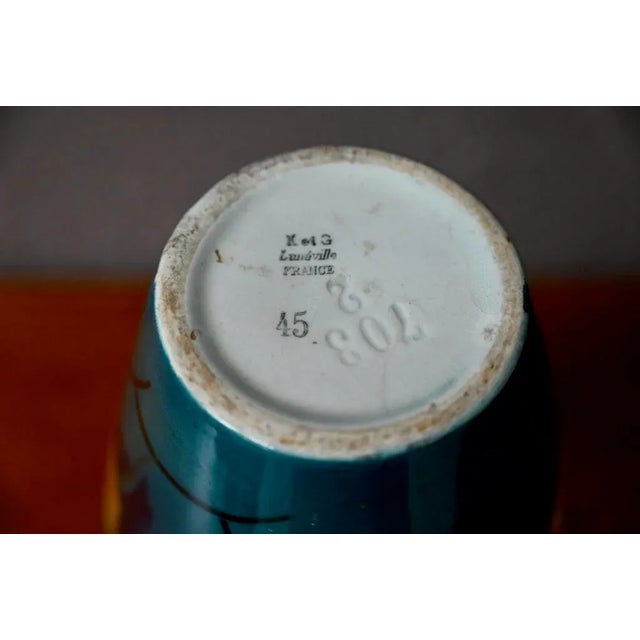 Large Vintage Vase by Keller & Guérin Lunéville, 1920s For Sale - Image 12 of 13