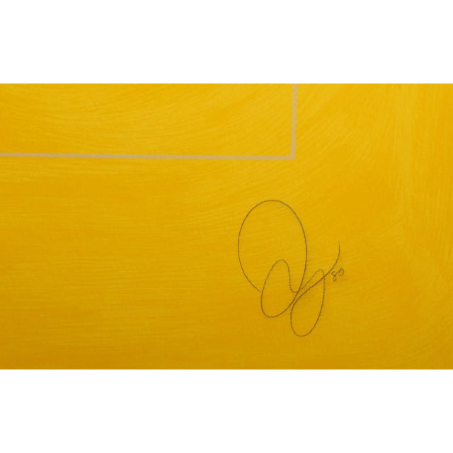 Abstract Orbit Yellow, Signed Abstract Screenprint by Jack Youngerman For Sale - Image 3 of 4