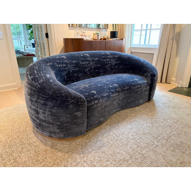 Brand New Elegant Blue Sofa For Sale In Washington DC - Image 6 of 11