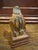 18th Century Polychromed Wooden Praying Santos Sculpture on Stand For Sale - Image 4 of 10