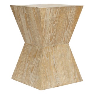 Safavieh Noatak Distressed Oak Side Table For Sale
