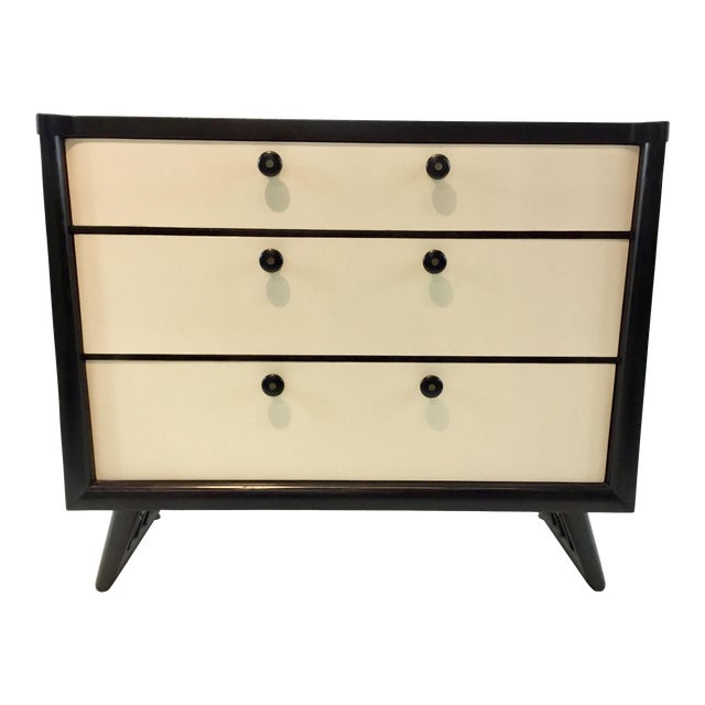 Mid-Century Modern Vintage Black and White Wood Chest of ...