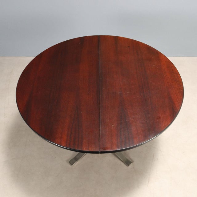 Brown Wood Table by G. Moscatelli for Formanova, Italy, 1970s For Sale - Image 8 of 12