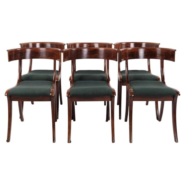 Klismos Chairs by Edvard Thomsen for Rud. Rasmussen, 1930s, Set of 6 For Sale - Image 12 of 12