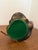 Boho Chic 1980s Tulip Shaped Glass Lamp With Lilypad Metal Base For Sale - Image 3 of 7