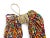 Vintage handmade colorful beads strung together on leather strands to create a stunning vibrant bundle. Wonderful...