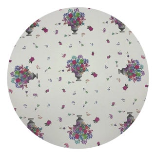 Pistils Small Bouquet Vegan Leather Round Pebble Placemat, Set of 8 For Sale