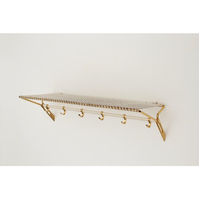 Mid-Century Wall Coat Rack in Perforated Metal, 1950s For Sale - Image 15 of 18
