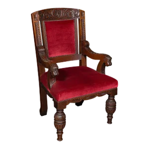Antique Morning Room Elbow Chair, Scottish, Oak, Gothic Revival Seat, Victorian