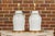Asian Modern White Porcelain Lidded Urns on Gilded Bases - Pair For Sale - Image 9 of 12