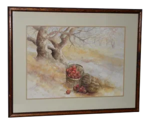 Maxine Remont Macway (American, 20th C.) "Forgotten Baskets" Original Watercolor