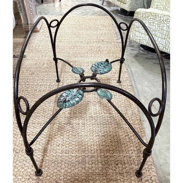 Emilia Castillo Verdigris Bronze Frog & Lily Pad Motif Table For Sale - Image 6 of 18