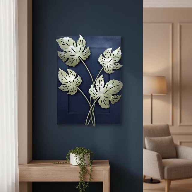 Dimensions: 14”wide X 2” Deep X 19”high Add depth, texture, and artistic contrast to your space with this striking metal...