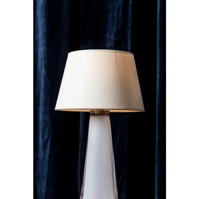 Orrefors White Glass Lamp from Orrefors, 1970s For Sale - Image 4 of 8
