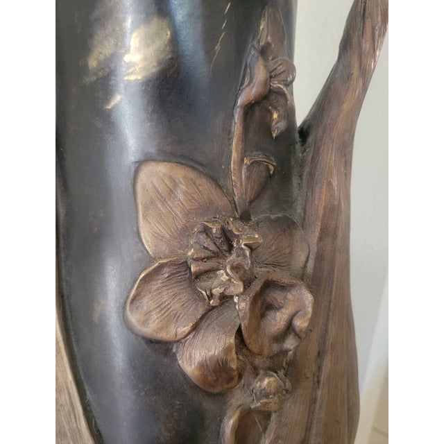 Art Nouveau Mid 20th Century Vintage Bronze Urn/Vase For Sale - Image 3 of 11