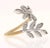 Contemporary Natural Diamond 0.28 Carat Leaf Wrap White Gold Yellow Gold Statement Ring, Size 7.5 For Sale - Image 3 of 8