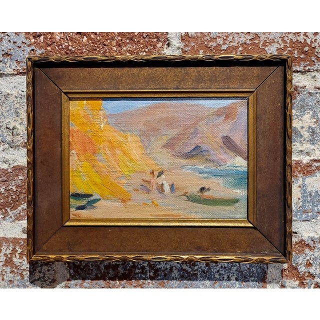Jane McDuffie Thurston-1920s Laguna Beach Scene-Oil painting California impressionist - Oil painting on canvas - Signed...