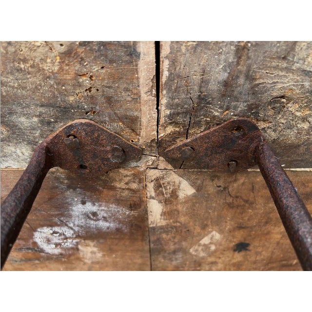 Wood 19th-Century Spanish Baroque Style Trestle Work Table / Dining Table For Sale - Image 7 of 18