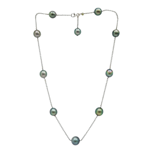 Tahitian Pearl Necklace in 18k White Gold