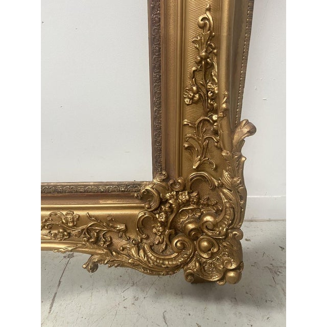 Large Gilt Wood Stucco Frame, 19th Century For Sale - Image 10 of 15