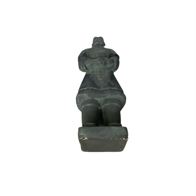 Gray Late 20th Century Chinese Terracotta Warrior Replica Statue Large Mixed Material Asian Decor For Sale - Image 8 of 12