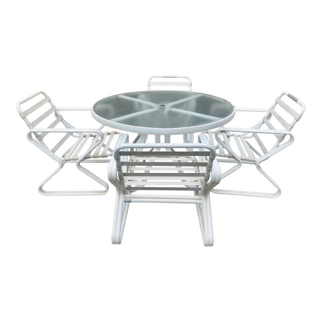 Vintage 1980's Mallin Outdoor Dining Set For Sale
