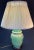 Ceramic Table Lamp, Pleated Silk Shade For Sale In New York - Image 6 of 9