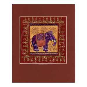 Matted Indian Elephant Giclee Print, by Kathleen Ney
