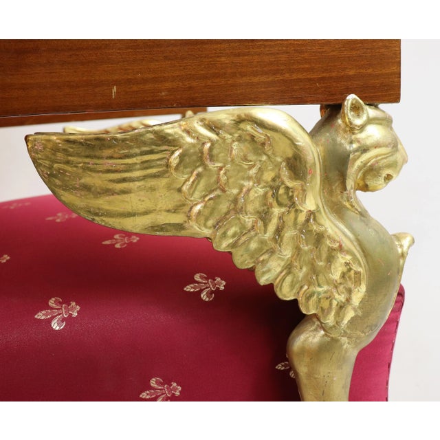 Circa 1810 French Empire Winged Lion Armchair Attributed to Charles Percier For Sale - Image 9 of 13