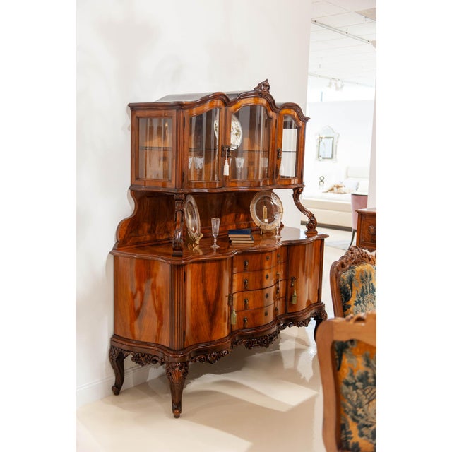 1950s (One of a Kind) Original Italian Antique Buffet and Hutch For Sale - Image 5 of 6