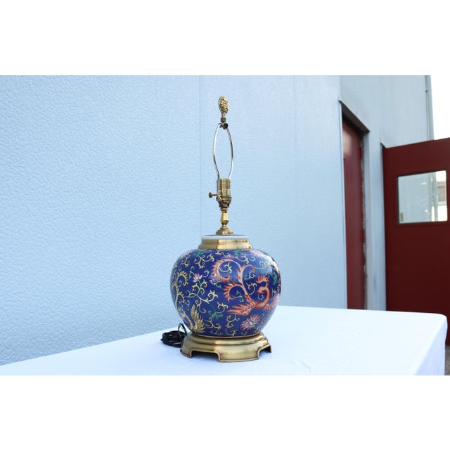Vintage Late 20th-Century Wildwood Chinoiserie Ginger Jar Porcelain Table Lamp For Sale - Image 10 of 17