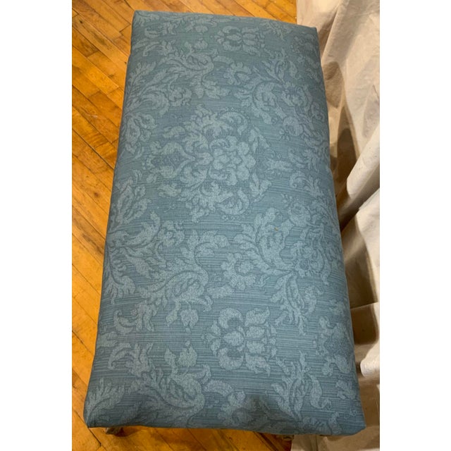 Vintage Louis XV Style Upholstered Window Bench For Sale - Image 9 of 12