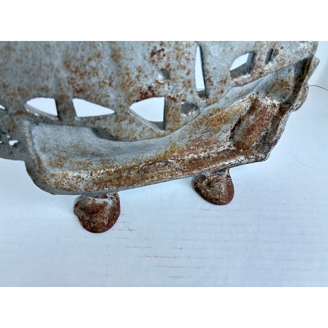 1930s Antique Cast Iron Sailing Ship Doorstop – Nautical Décor - Figurine For Sale - Image 5 of 9
