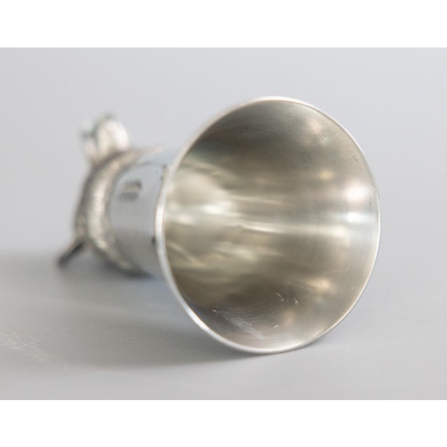 Vintage English Silver Pewter Bear Head Stirrup Cup For Sale In Houston - Image 6 of 7