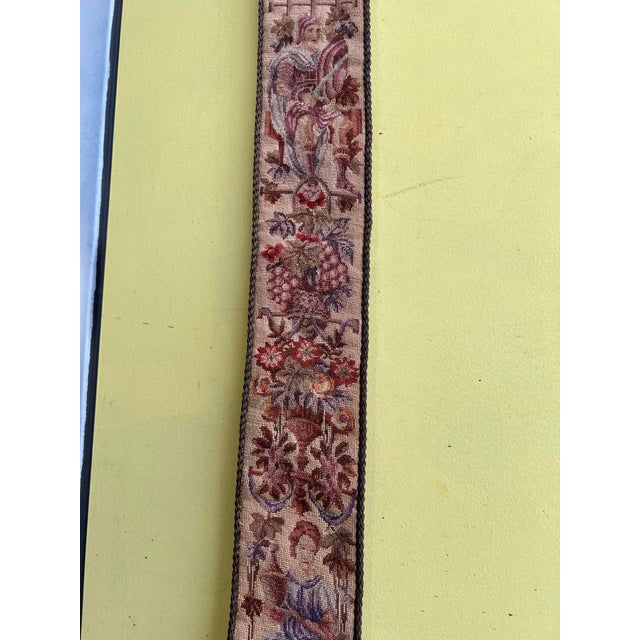 Art Deco Vintage Needlepoint Servant Bell Pull Hand & Tassel For Sale - Image 3 of 9