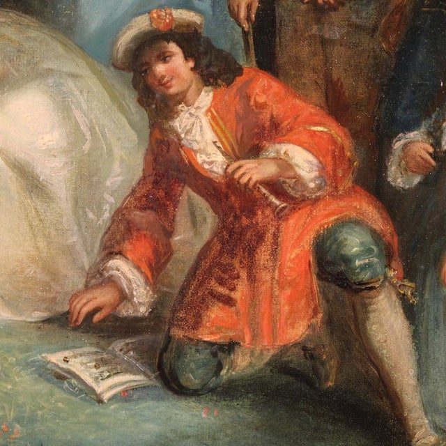 Rococo Gallant Party, 1750, Oil on Canvas, Framed For Sale - Image 7 of 15