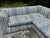 Wood Vintage Boho Custom Sectional Sofa in Quadrille “Deauville” For Sale - Image 7 of 12