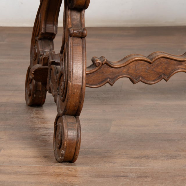 Brown 19th Century French Oak Dining Table For Sale - Image 8 of 14