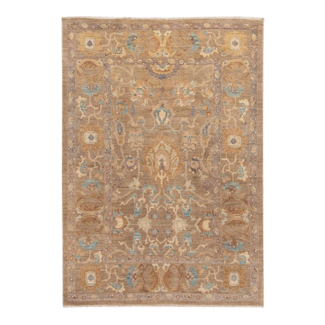 21st Century Modern Sultanabad Rug 7 X 10 For Sale