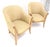 c.1940s Pair Leon Jallot Atr. Carved Scallop Edge Bergere Arm Lounge Chairs MINT For Sale - Image 9 of 11