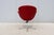 Metal Danish Mid-Century Modern Arne Jacobsen for Fritz Hansen Red Leather Swan Chair, New For Sale - Image 7 of 18